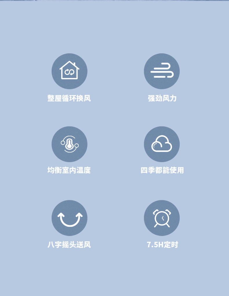 骆驼电风扇落地式遥控语音款循环扇定时家用立式落地扇空气循环扇详情3