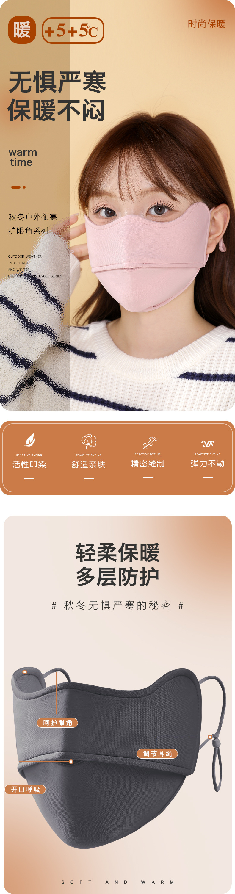 保暖口罩秋冬季防寒防风2025年新款骑电动车加厚防晒面罩女高颜值详情14