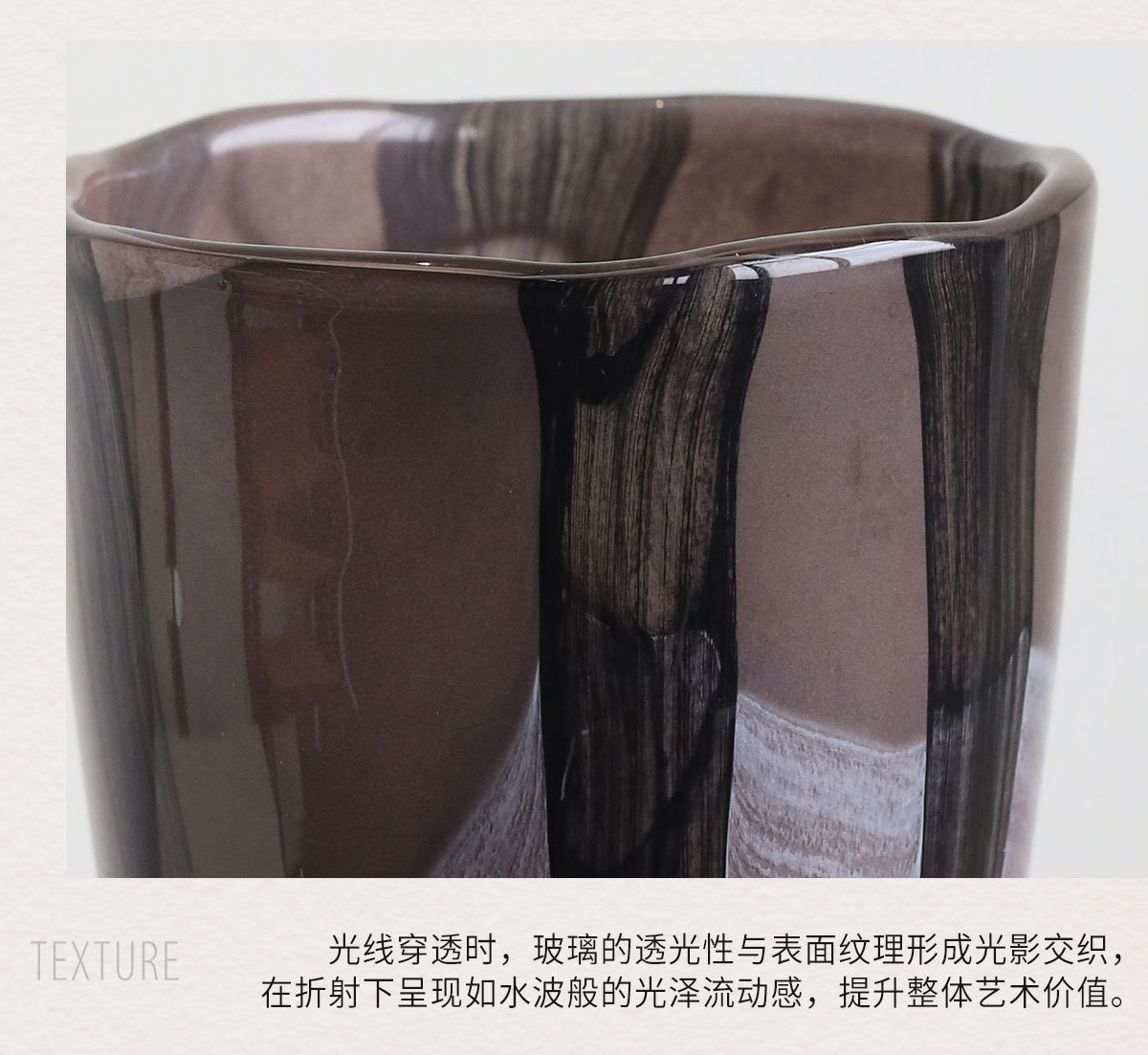 意式极简中古玻璃花瓶高级感摆件客厅插花餐桌复古水培器皿详情8
