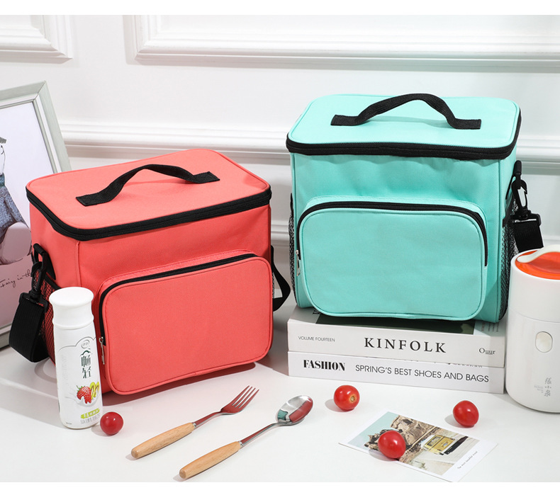 厂家直销大容量冰包便携折叠野餐包露营方形斜跨包上班族午餐包详情18