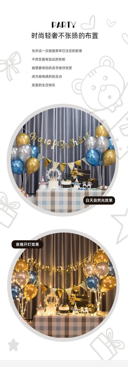 彩灯生日装饰场景布置房间拉旗派对道具用品礼物气球大人男女孩详情4