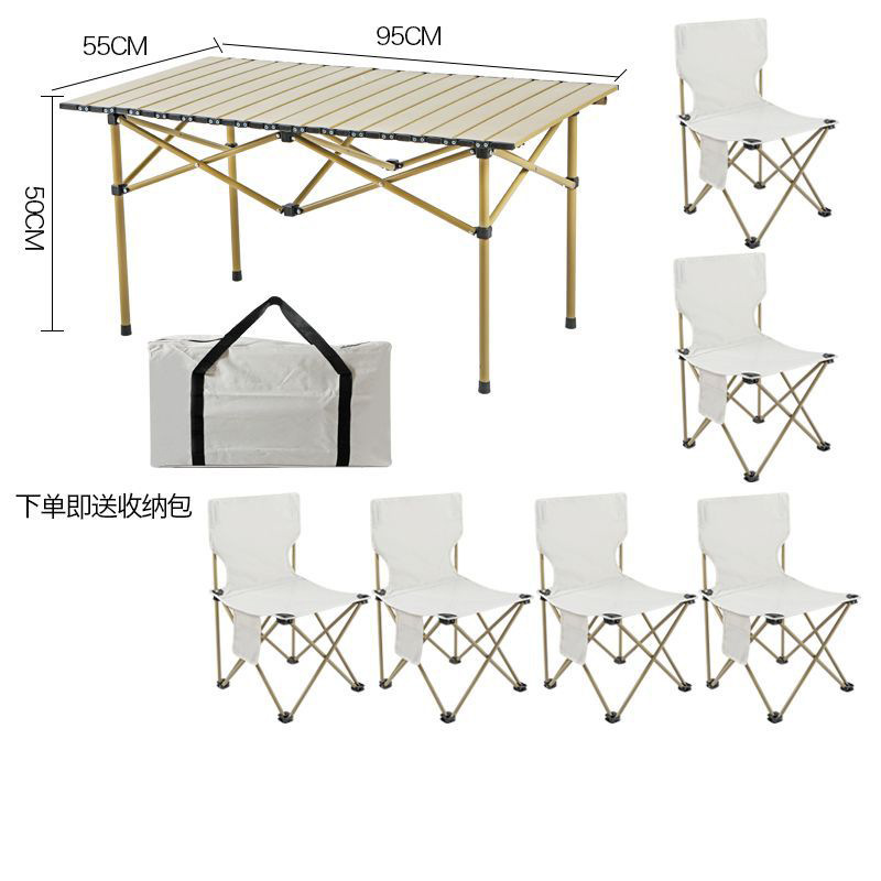 户外折叠桌椅套装  便携式野餐烧烤露营桌椅  简约桌椅套装组合详情25