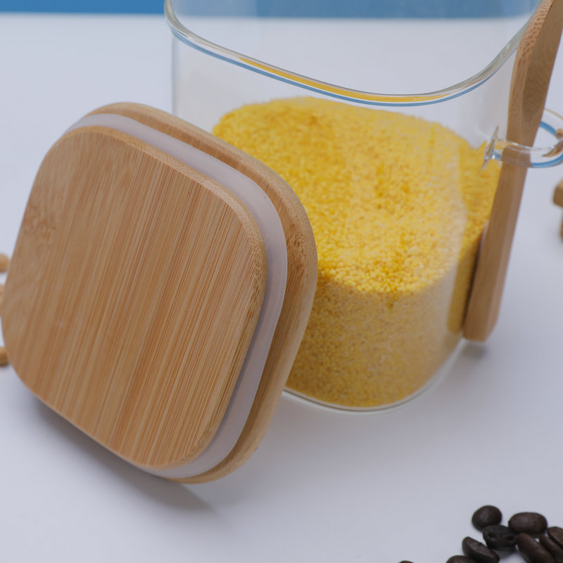 方形玻璃储物罐咖啡豆杂粮密封罐透明坚果罐食品级防潮玻璃罐批发详情7