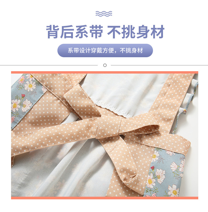 围裙女夏季防水家用厨房做饭帆布围裙餐饮工作服广告围裙批发围腰详情6