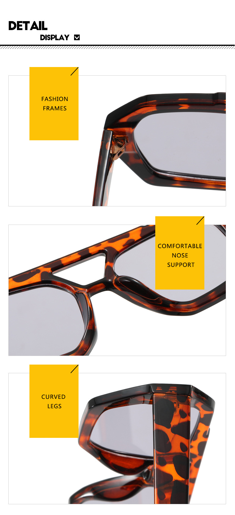 Cross-border European and American double-beam irregular sunglasses 2023 new retro and personalized sunglasses, trendy and popular sunglasses pic 21