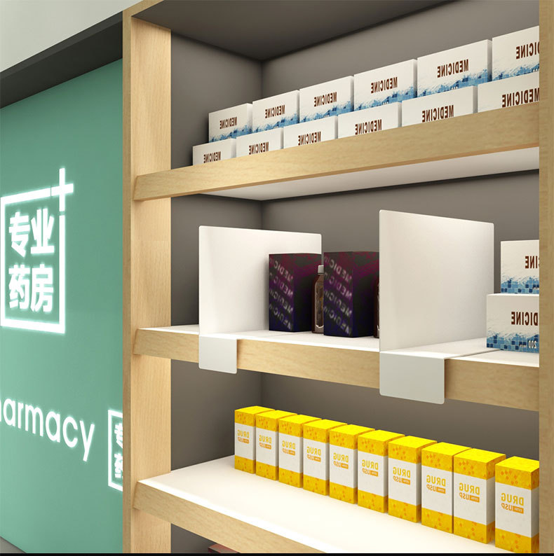 Pharmaceutical warehouse partition boards, storage shelf isolation boards, supermarket partition protection bars, label plates, plastic partition boards, warehouse goods limit plates, shelf material zoning partitions, supermarket goods sorting and blocking, plastic accessories pic 3