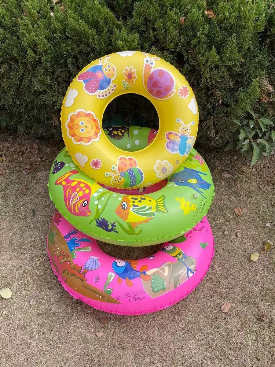 厂家直供新款海豚PVC泳圈蜜蜂救生圈儿童腋下圈充气卡通玩具批发详情2