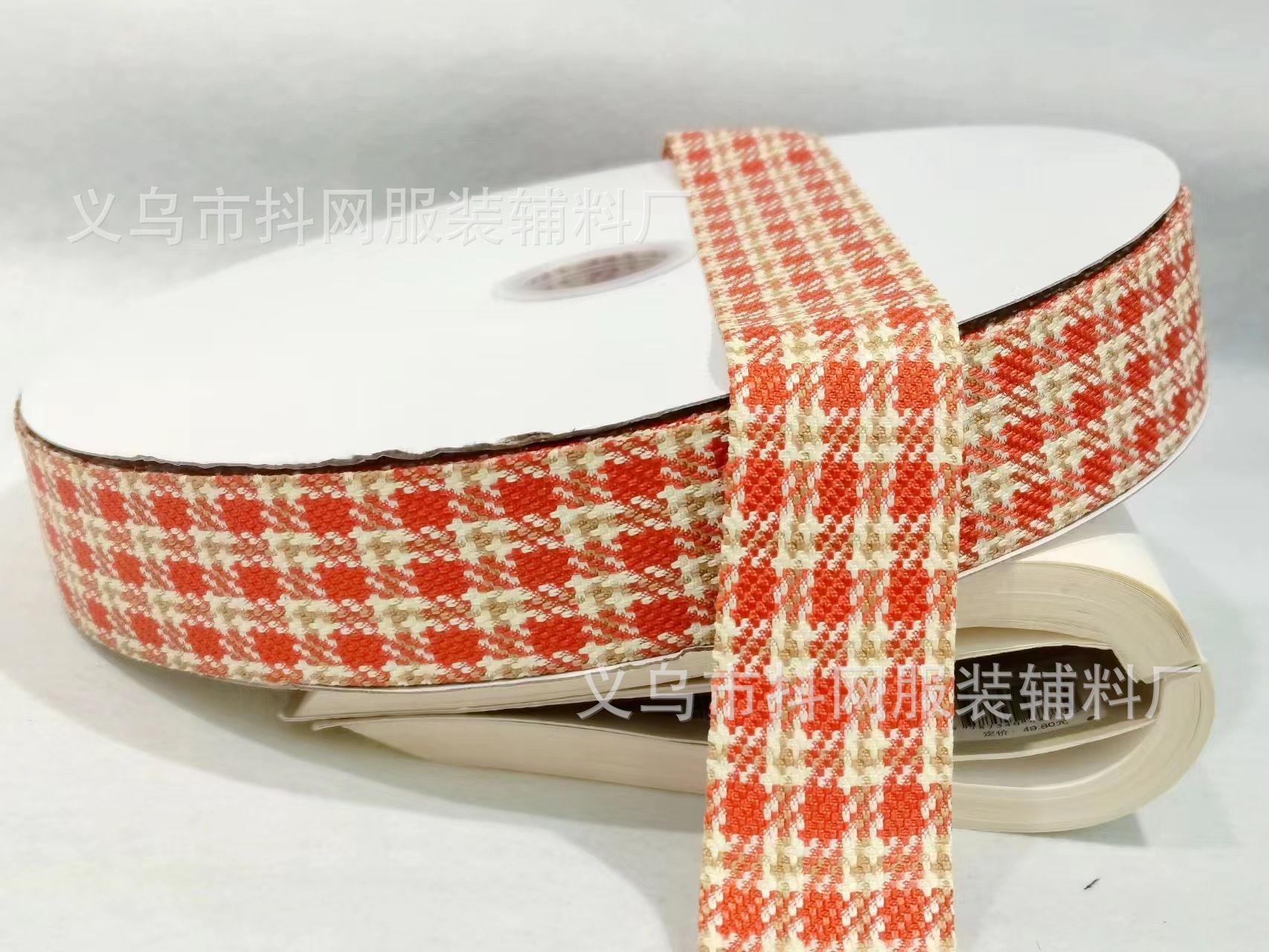 4cm韩版千鸟格纹织带格子丝带DIY蝴蝶结发饰头饰包边鲜花礼盒包装详情8