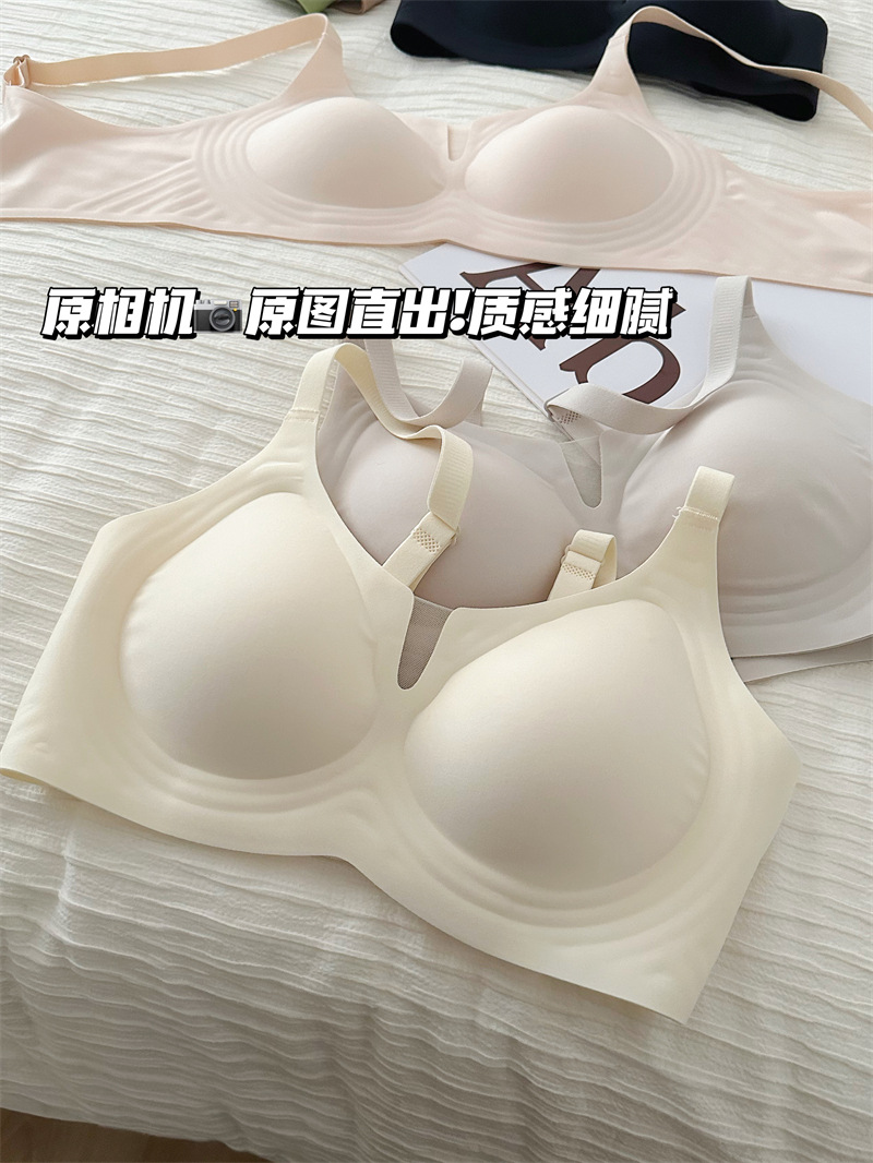 奶皮漫画胸 无痕内衣女大胸显小胸聚拢收副乳防垂果冻提拉文胸罩详情23