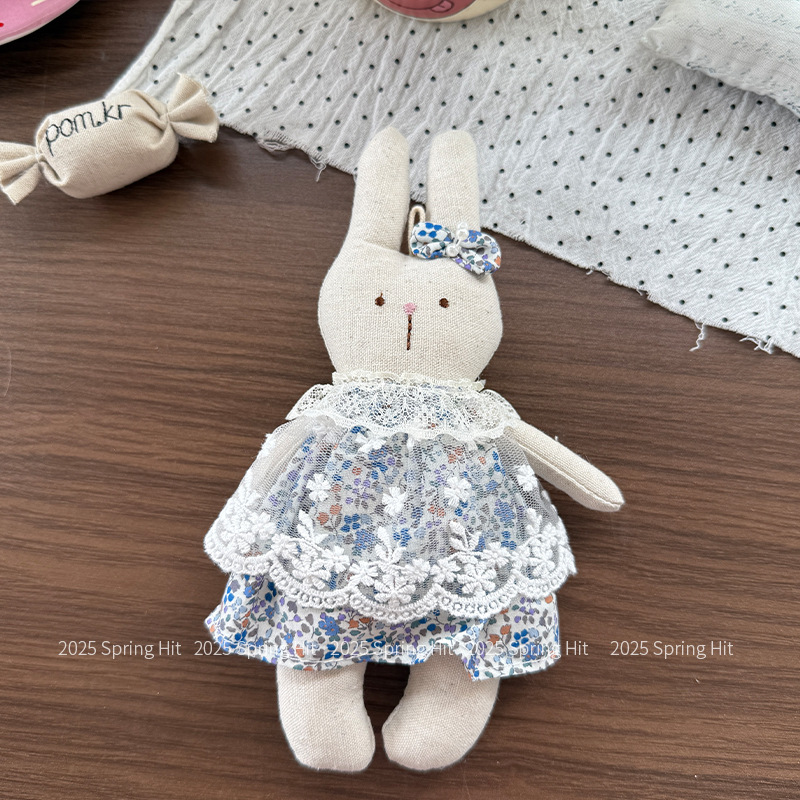 新款大号北欧风手布艺工可爱小兔子蕾丝卡通儿童玩偶玩具摆件挂件详情8