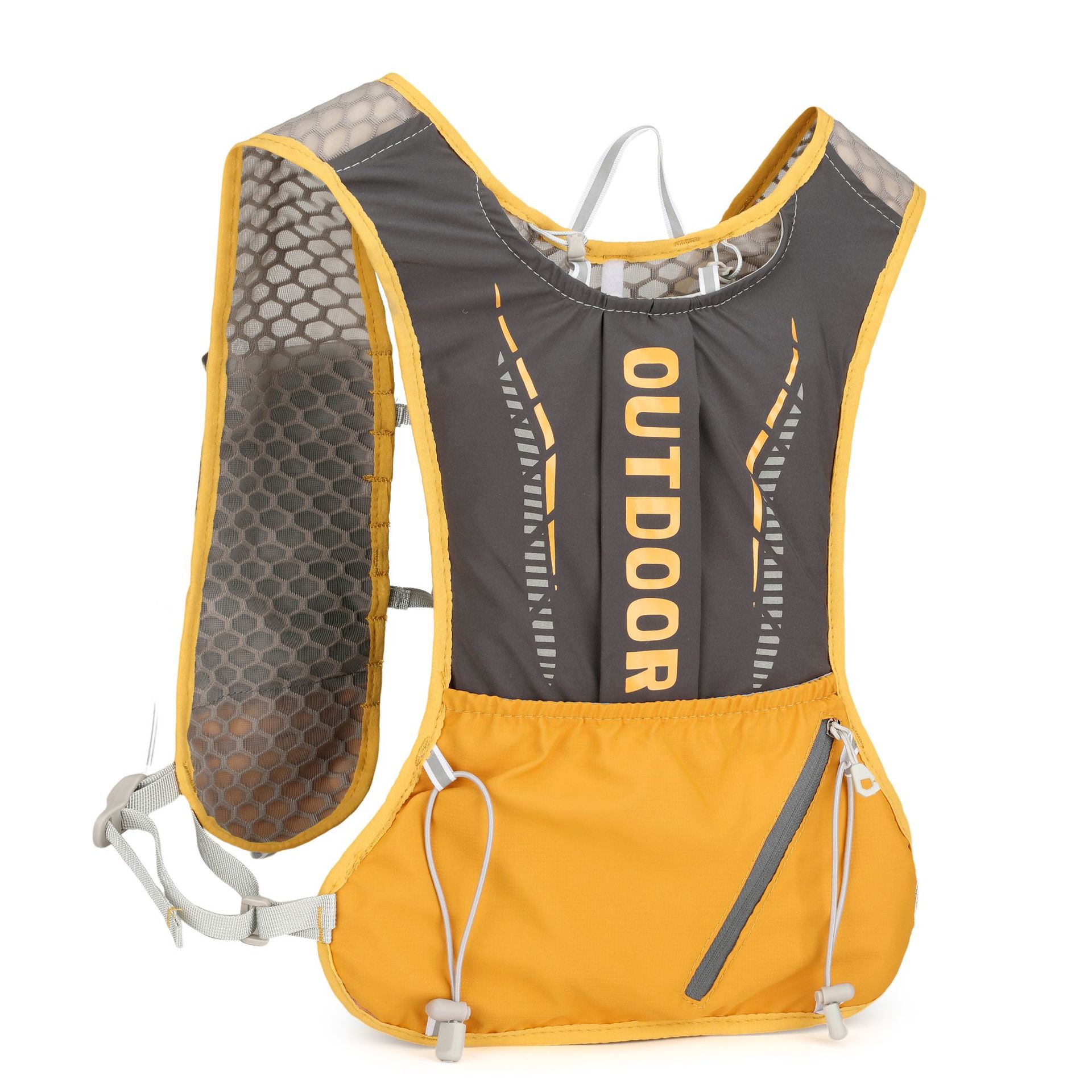 新款多功能尼龙跑步背包 安全反光运动背包水袋背包 骑行包详情46