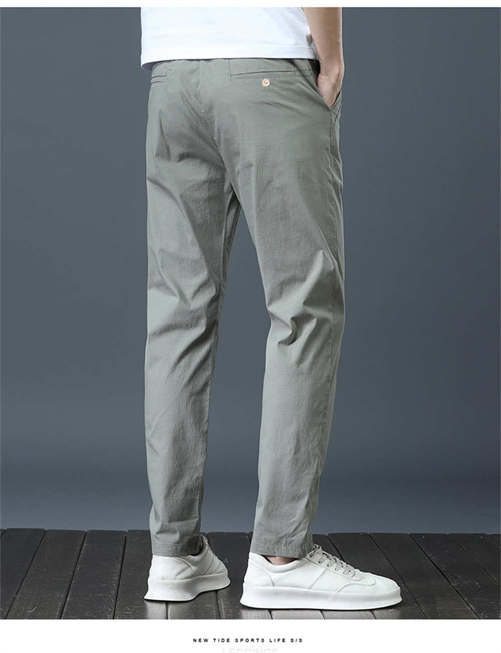 Summer thin business trousers, quick-drying, casual, fashionable and trendy, slimming straight ice silk trousers for teenagers pic 20