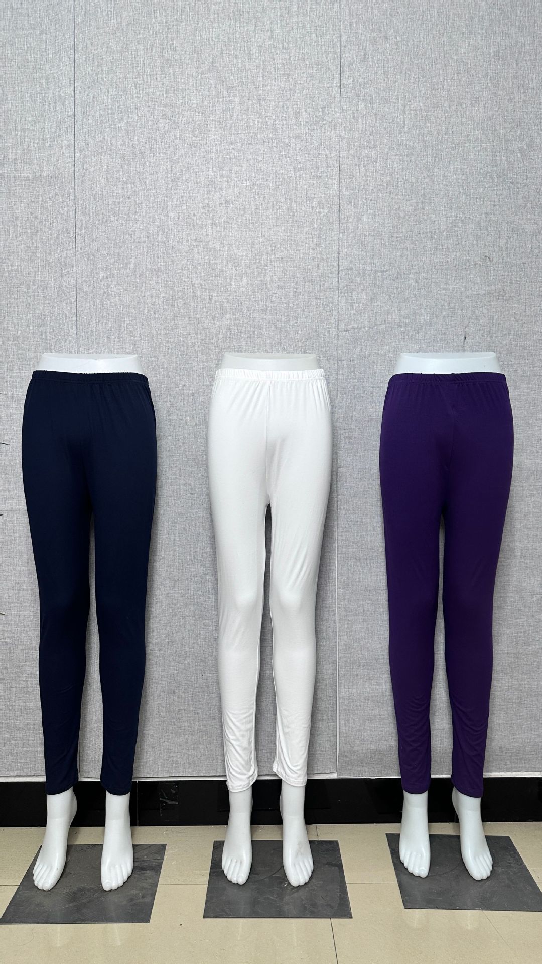 欧美外贸跨境批发纯色时尚高弹紧身裤运动健身跑步长裤一体打底裤详情4