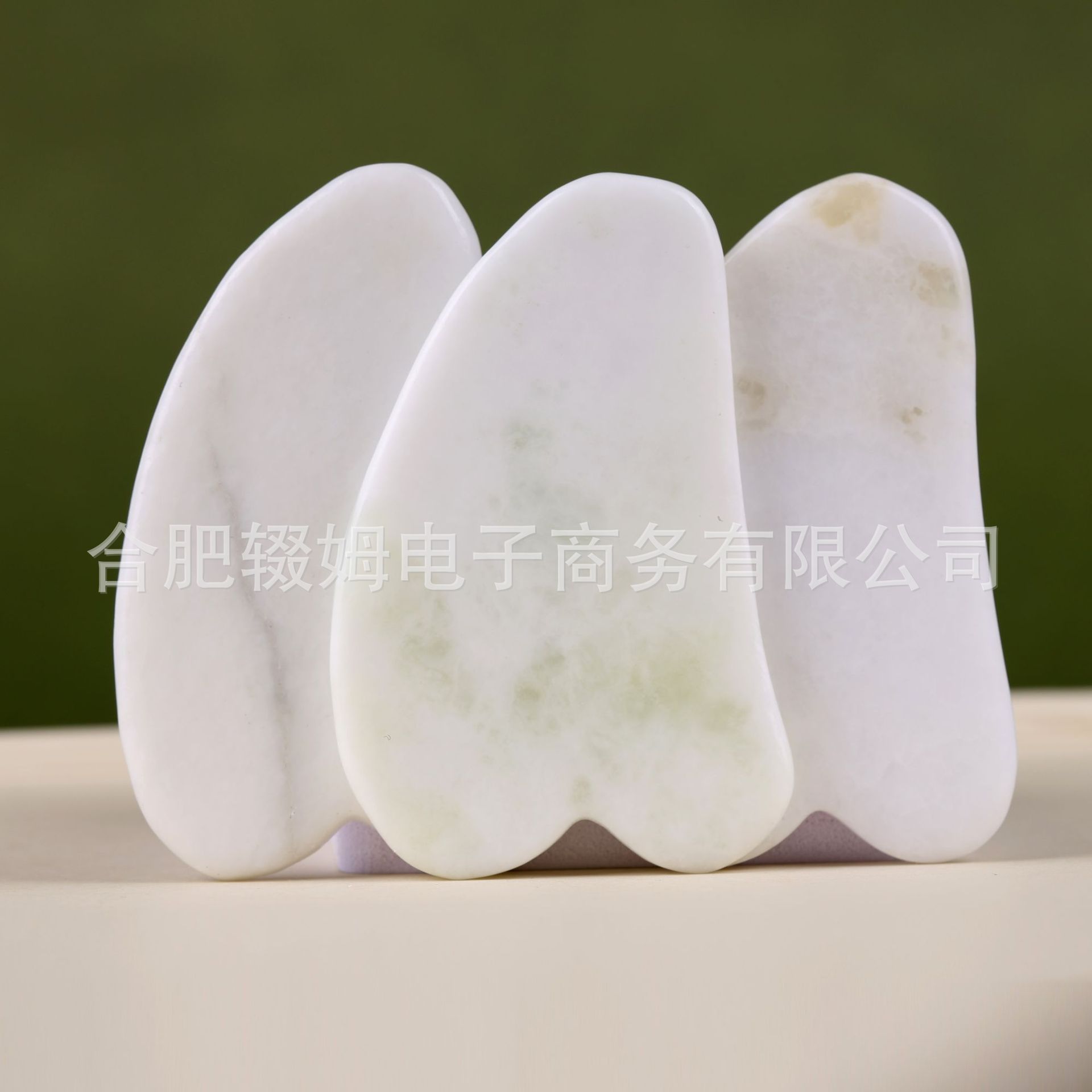 天然岫玉玉石板面部美容按摩器全身通用牛角刮板岫玉刮痧板经络详情30