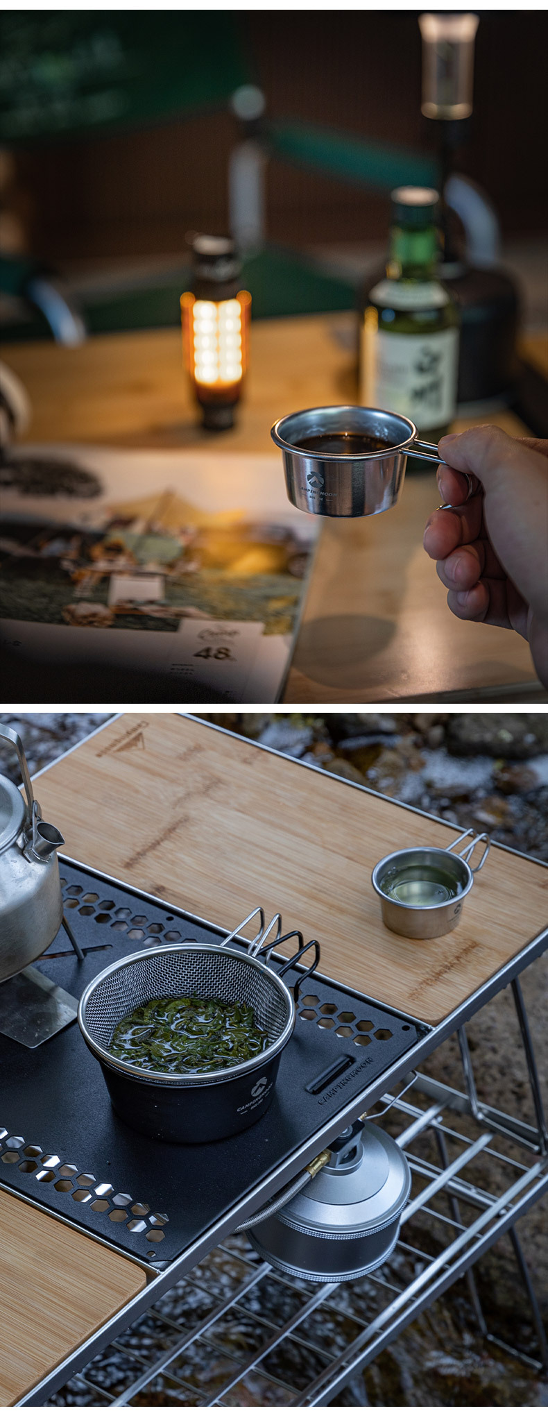 柯曼S050小号不锈钢白酒小酒杯便携户外露营装备雪拉咖啡功夫茶杯详情10