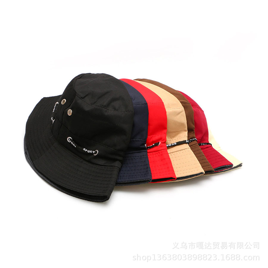 户外遮阳渔夫帽外贸款经典纯色成人款钓鱼帽子工人帽可折叠帽批发详情2