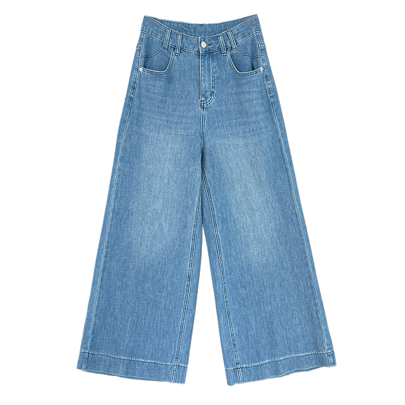 Luxi American 9-inch slightly flared jeans for women, 2025 Summer New style casual loose wide-leg pants with a drape, 68326 pic 47