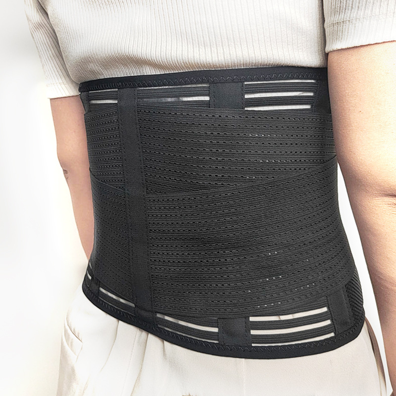 The cross-border Amazon breathable sports waist support fitness belt features adjustable Velcro elastic pressure on the back pic 8