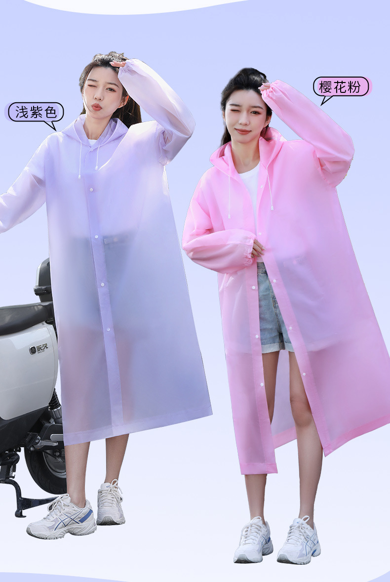 Long, full-body one-piece raincoat, thickened and durable for both men and women, windbreaker style, convenient raincoat for outdoor use pic 11