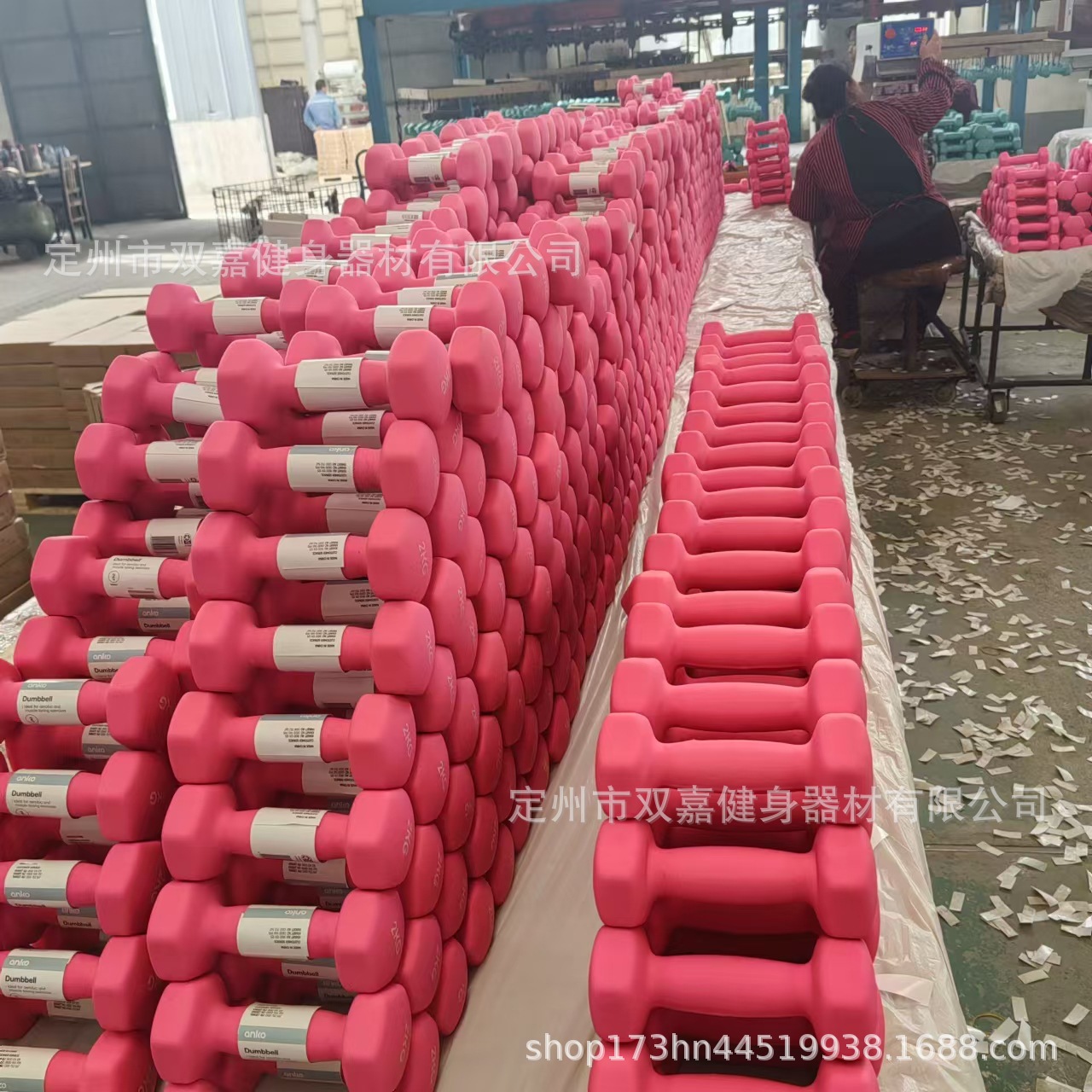 哑铃女士健身家用器材实心铁浸塑小哑铃六角儿童学生瑜伽负重哑铃详情4