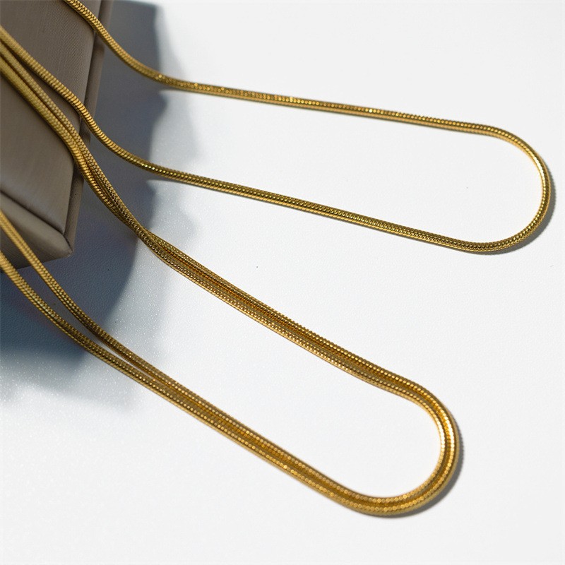 青岛美琳简约日常项链 素链蛇骨链颈链毛衣链高级欧美风锁骨链女详情5