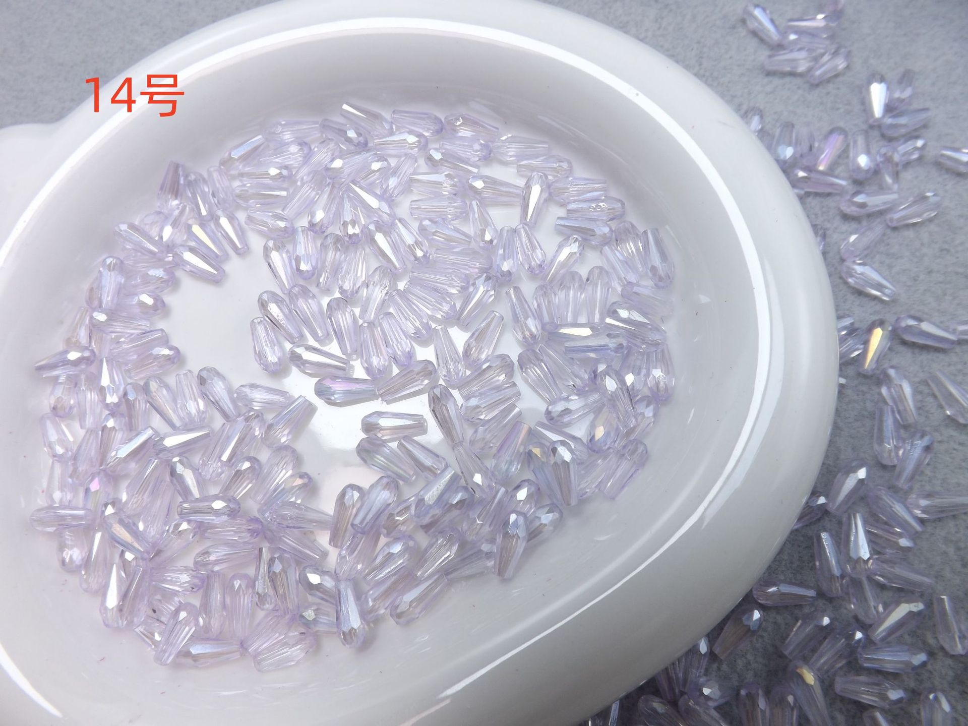 4mm*9mm长水滴人鱼泪晶晶diy水晶饰品配件玻璃珠子长水滴晶晶配件详情11