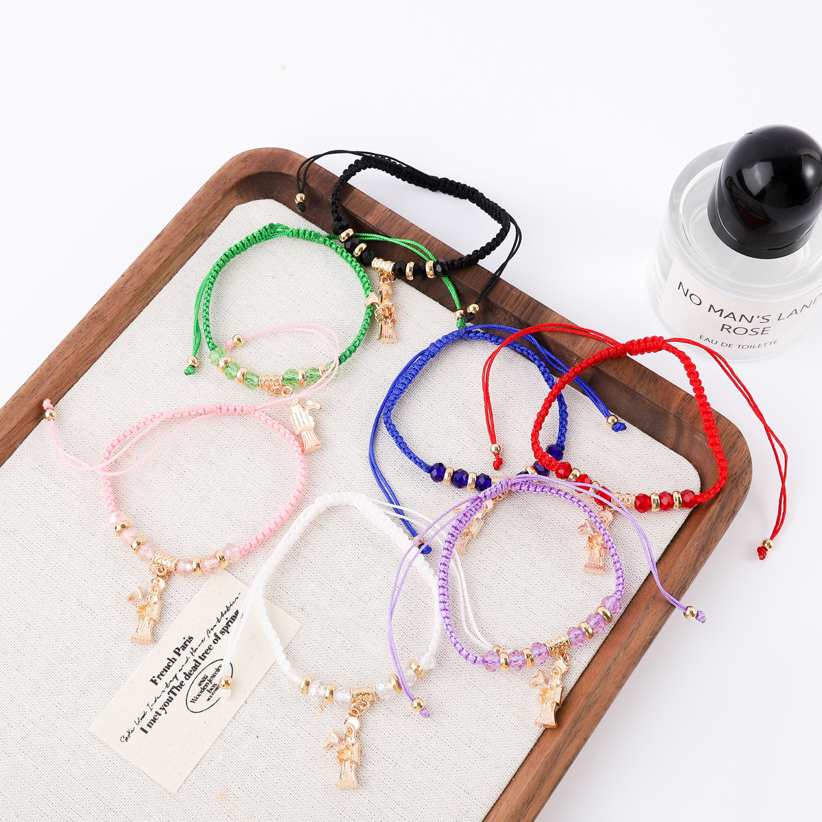 Amazon cross-border best-selling alloy Death God pendant, crystal beaded bracelet, fashionable and stylish party jewelry batch for both men and women pic 2