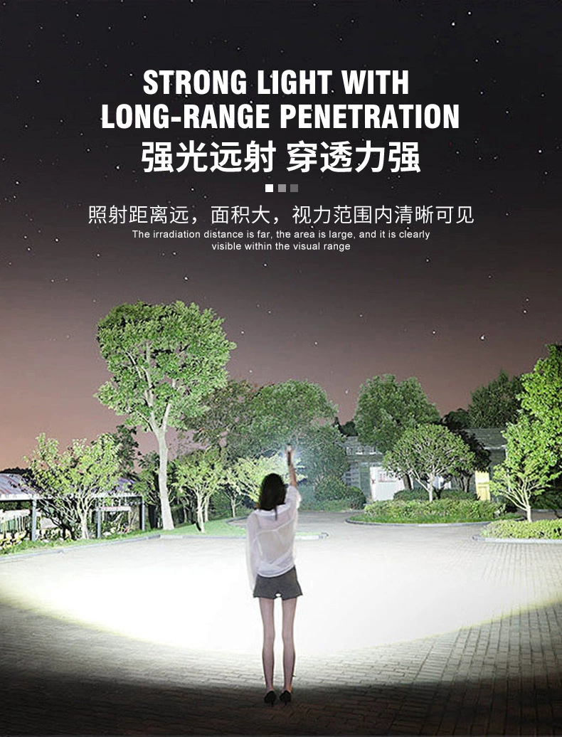 超亮耀火LED头灯 挥手感应全铝头钓鱼灯激光炮强光手电筒工厂批发详情10