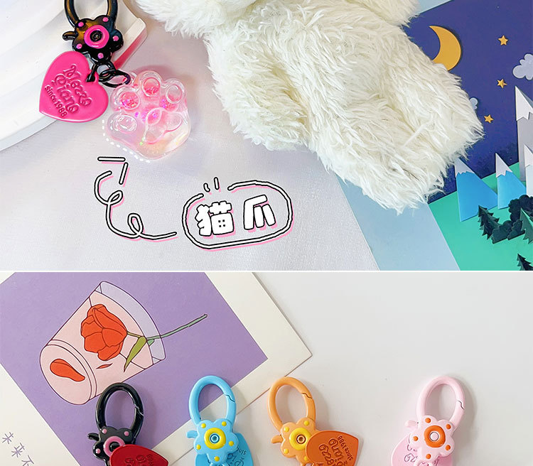 创意卡通可爱迷你入油流沙小钥匙扣动物书包挂件挂饰装饰情侣批发详情6