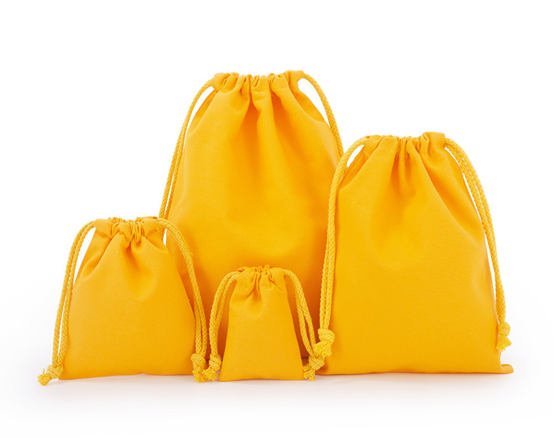 Wholesale and in-stock white drawstring cotton drawstring bags, blank eco-friendly gift packaging, storage canvas drawstring bags pic 34