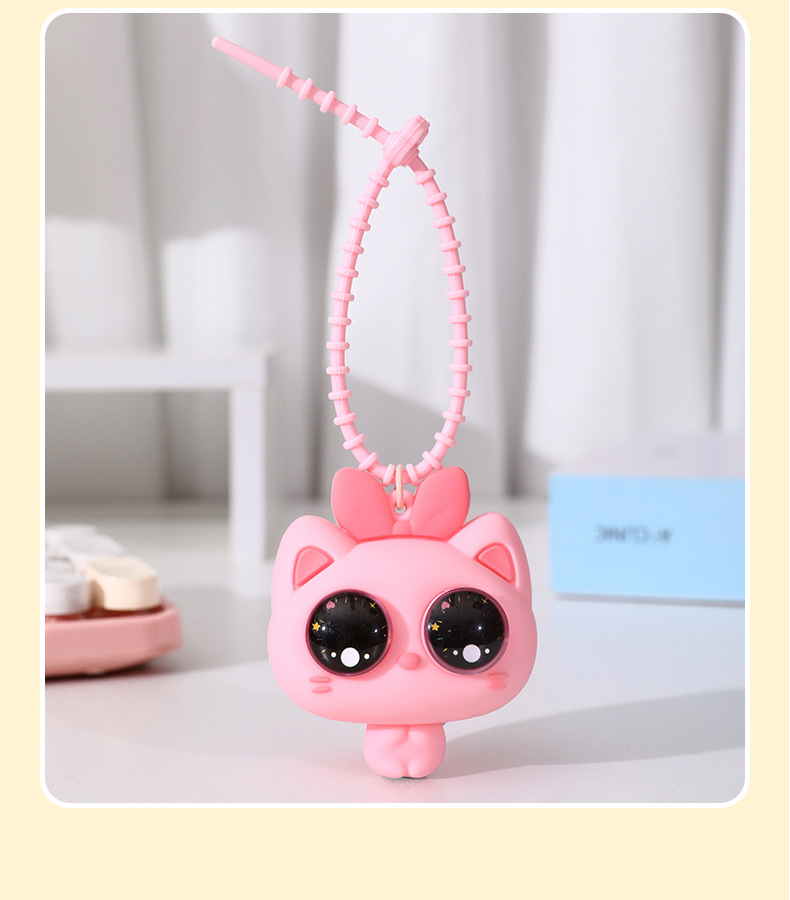 解压捏捏乐大眼猫硅胶钥匙扣可爱背包挂件卡通公仔抓机小礼品批发创意礼品套装详情9