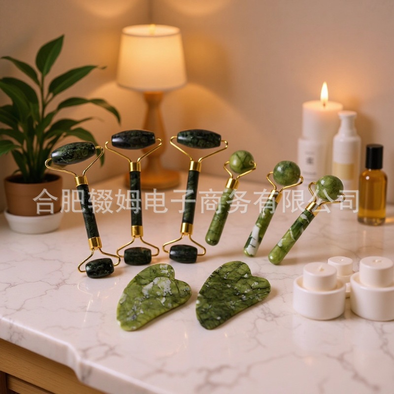 圆珠按摩滚轮面部全身养护玉石刮痧板美容器按摩器厂家批发跨境详情15