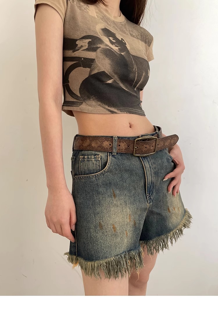 American retro belt for women, new ethnic style belt, versatile with jeans, high-end brown pic 10