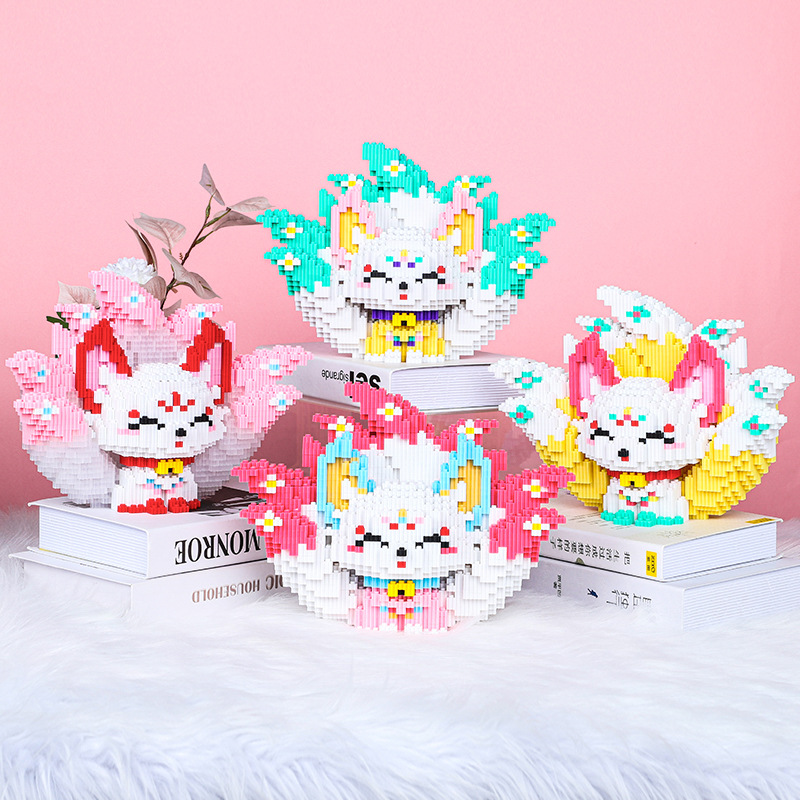 鑫哲正版九尾狐积木男女孩生日礼物益智拼装兼容乐高积木玩具批发详情3