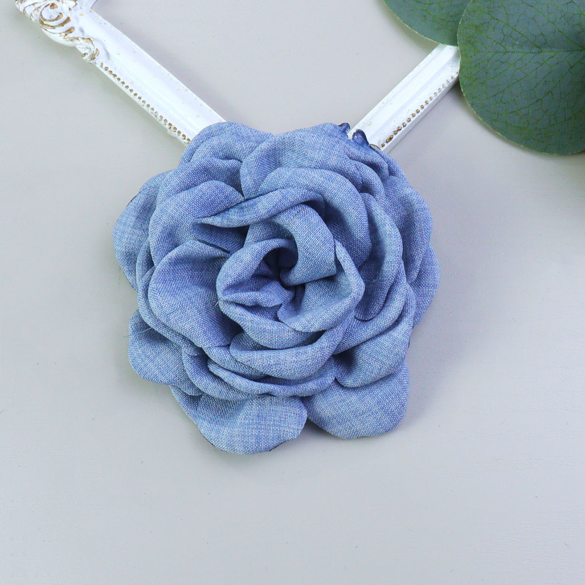 麻布花caro同款玫瑰花立体山茶花服装辅料DIY头花手机壳配饰百搭详情12