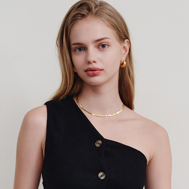 耳饰925純銀耳扣拉丝磨砂精致韩系高级感 小众女耳钉复古耳环批发详情6