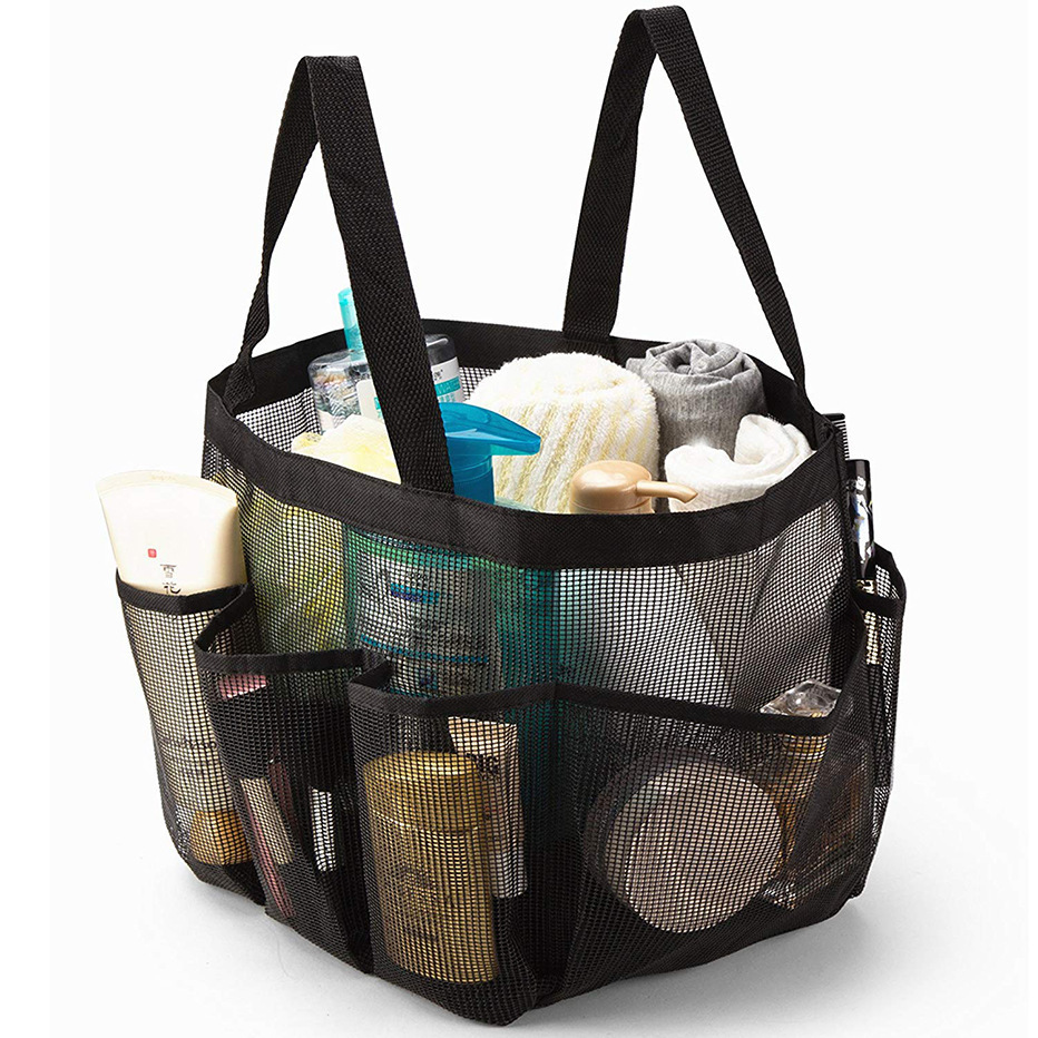 Travel portable hand-held beach bag, mesh toiletry bag, fitness bath bag, storage bag and makeup bag pic 1