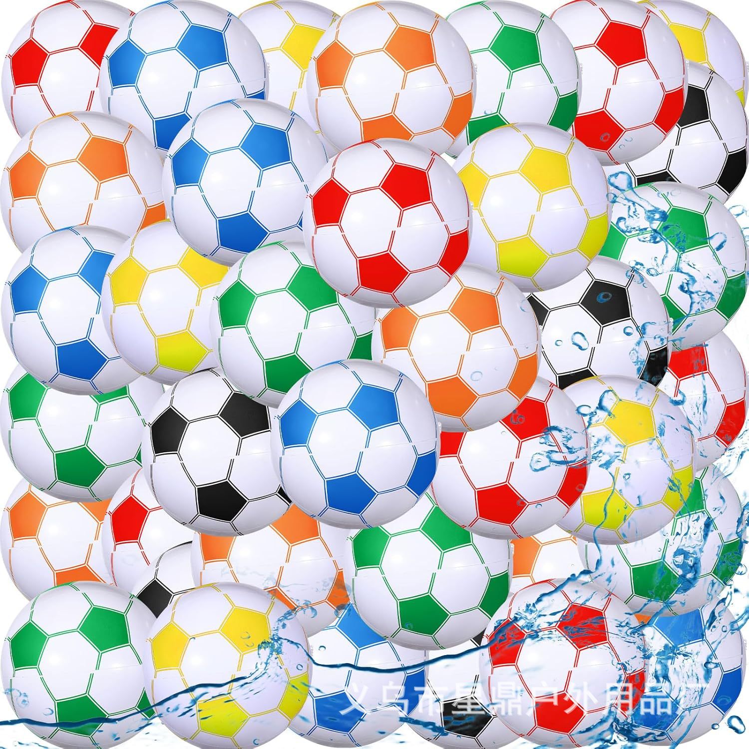 pvc充气透明亮片球 广告球的六片拼接沙滩球定制logo详情5