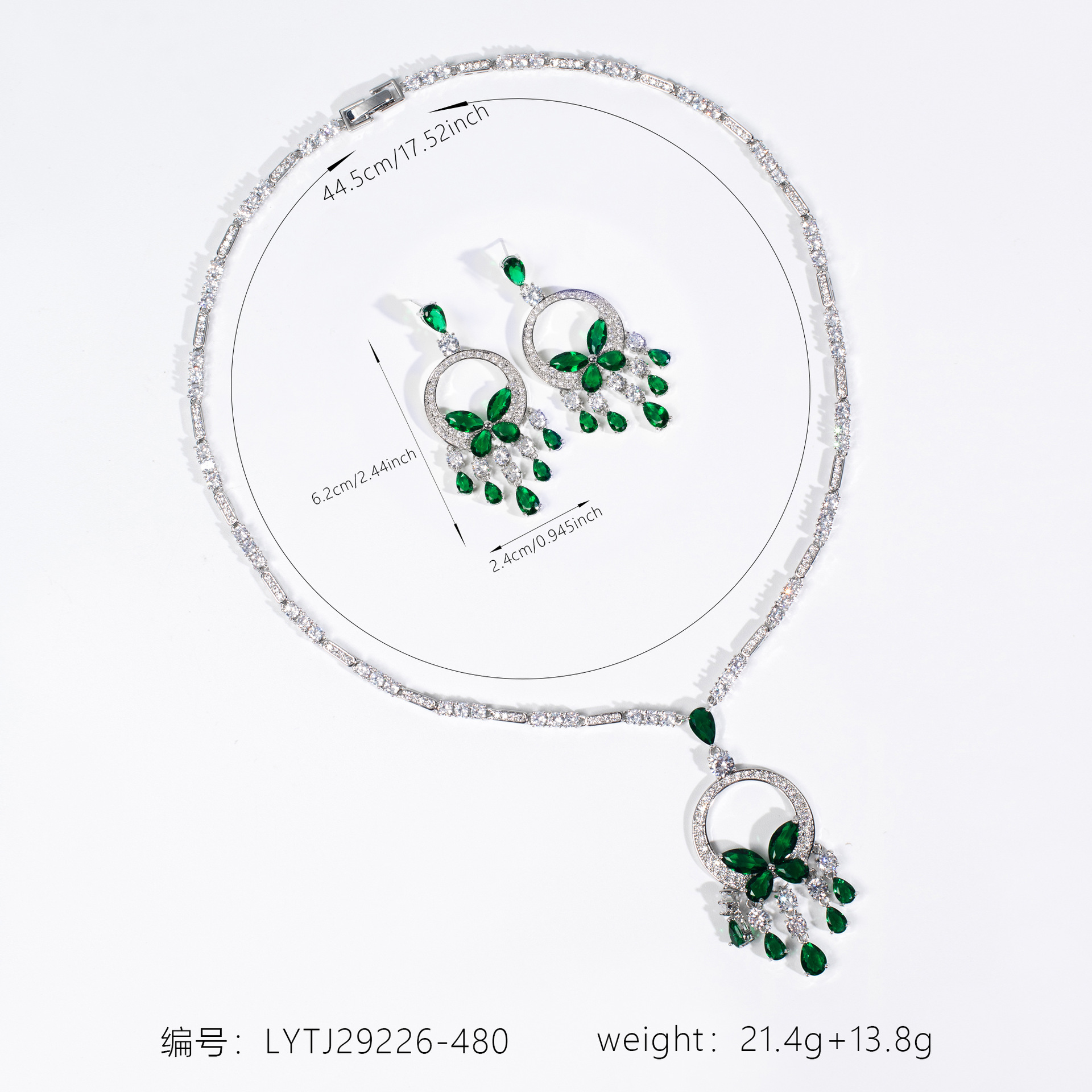 The zircon tassel necklace of the same style as cross-border jewelry is a high-end and versatile accessory for women. It is a niche, light luxury and high-end collarbone chain pic 2
