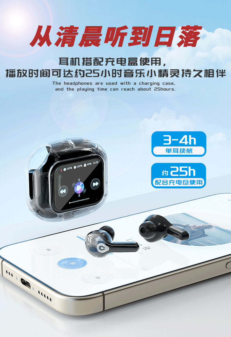 Wholesale of true wireless Bluetooth headphones 2024 In-ear gaming and calling Bluetooth headphones TWS pic 17