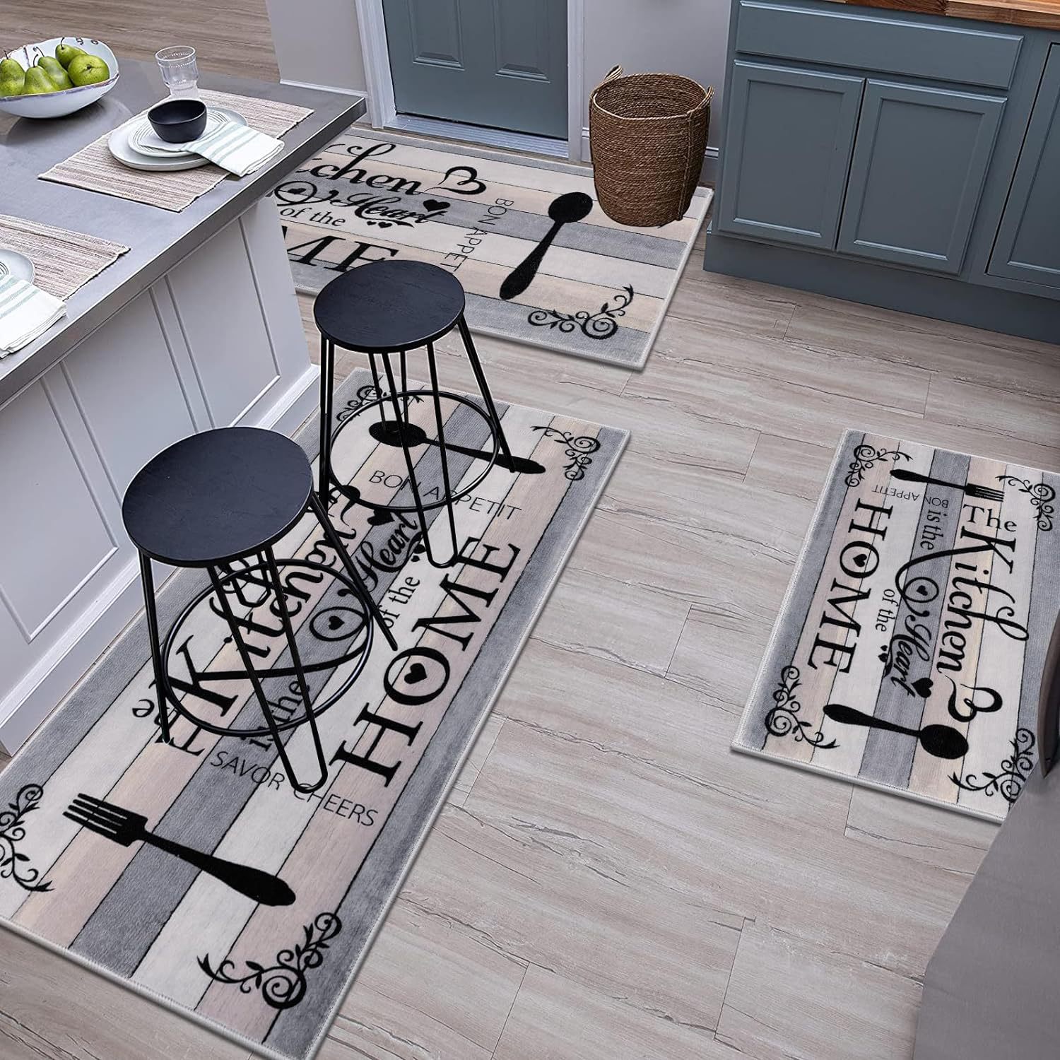 Amazon dropshipping home kitchen carpets, thickened long strip combination floor MATS, oil-absorbing and dirt-resistant bathroom floor MATS wholesale pic 9