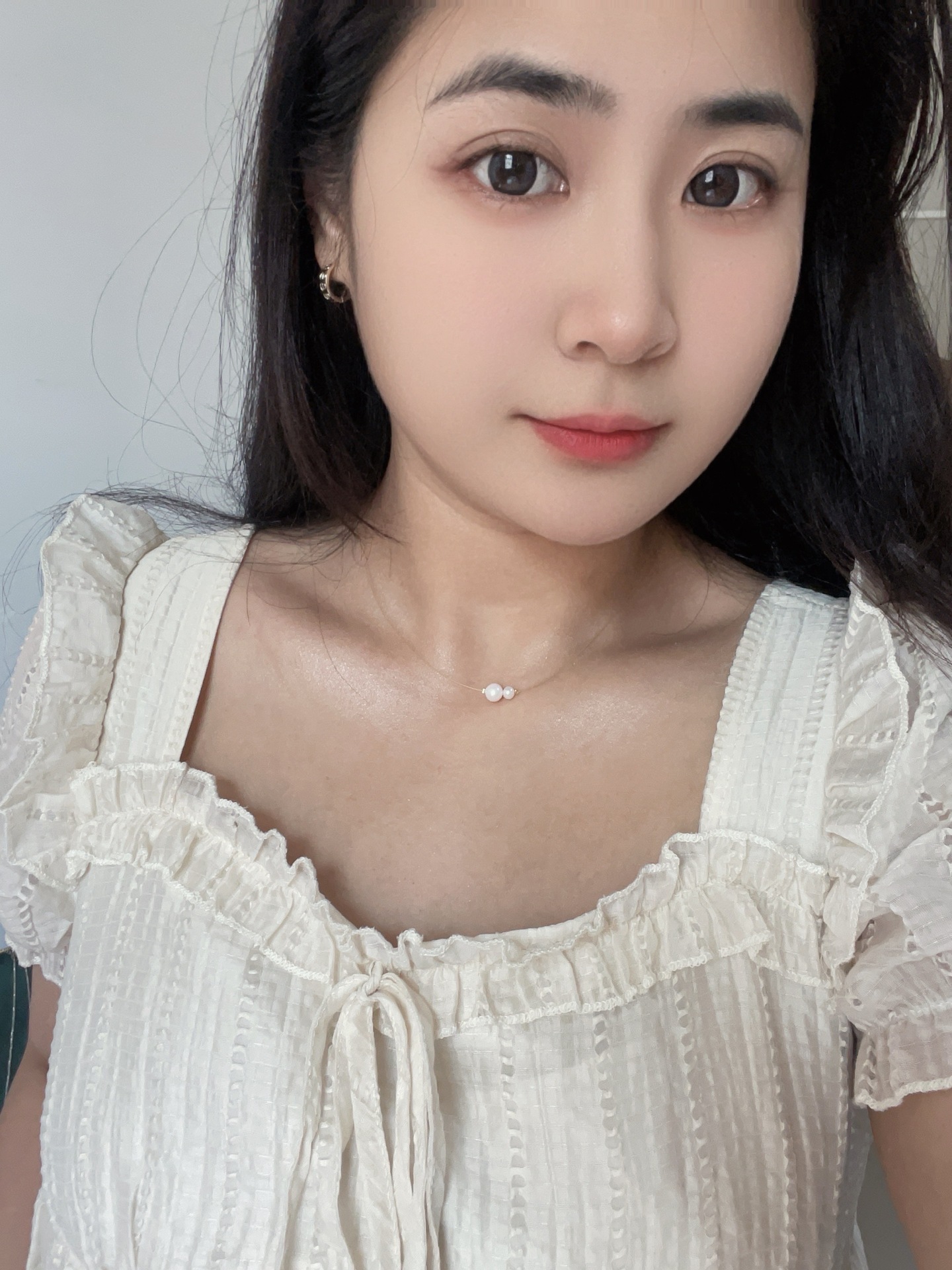 Korean minimalist style natural freshwater pearl necklace, feminine, niche design, versatile and high-end neckchain, collarbone chain pic 2