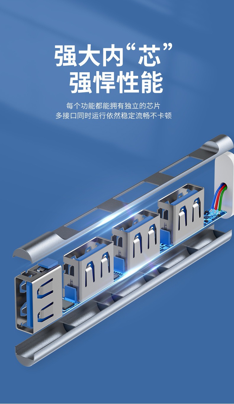 usb Docking station TYPE-C 3.0 four-in-one computer usb interface expander manufacturer converter hub docking station pic 7