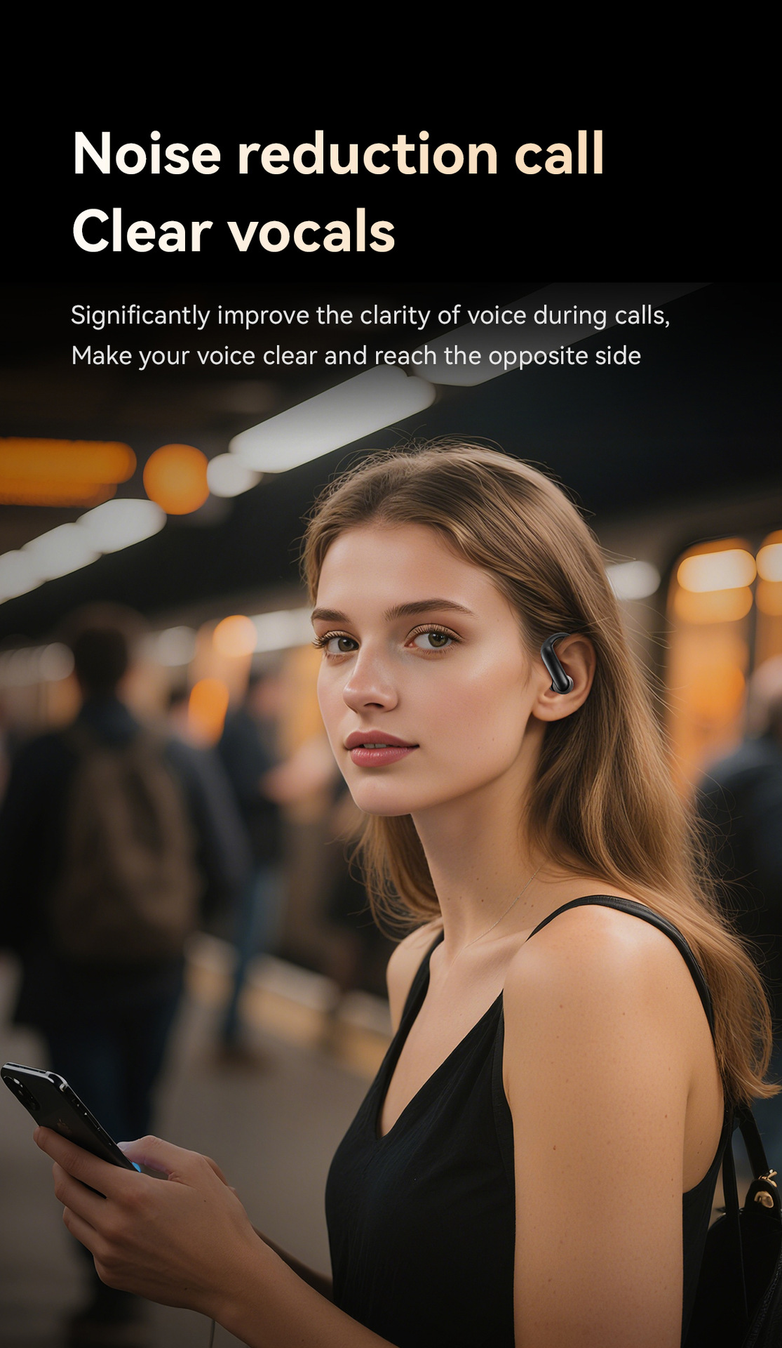 New smart cross-border model M145 ear-hanging OWS semi-in-ear open Bluetooth headphones with dual digital display private mold pic 11