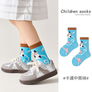 新款儿童A类卡通棉袜宝宝冬季中筒袜男童女童透气无骨袜春秋童袜详情13