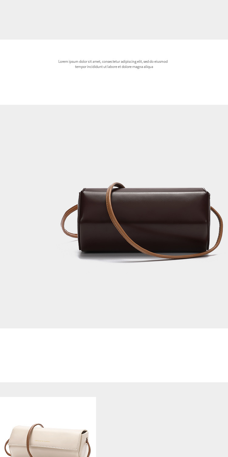 The 2024 new simple and fashionable small bag, a versatile single-shoulder crossbody bag for women, is a trendy and niche cylindrical bag pic 17