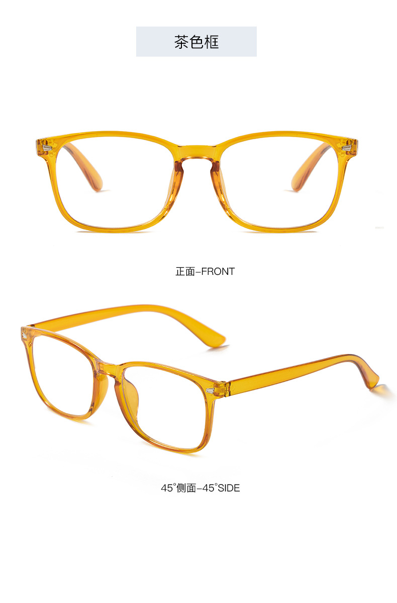 复古平光镜男女防蓝光眼镜防紫外线方形镜框米钉眼镜架电脑镜8082详情27