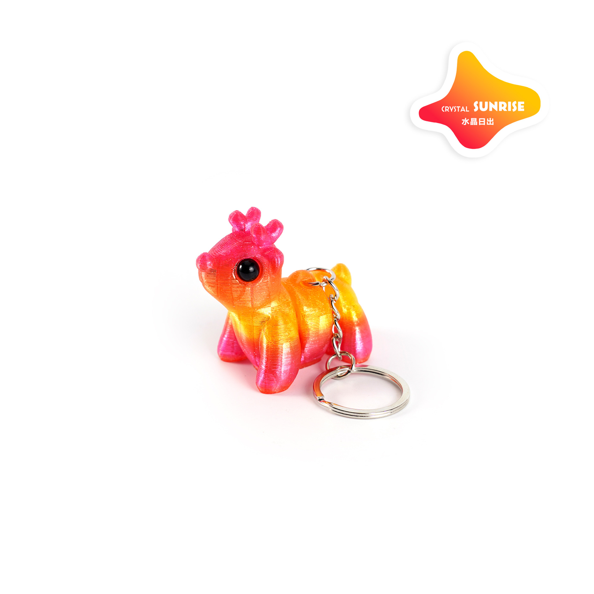 3D printed keychain pendant, reindeer Christmas cute multi-color movable one-piece joint cross-border bestseller pic 6