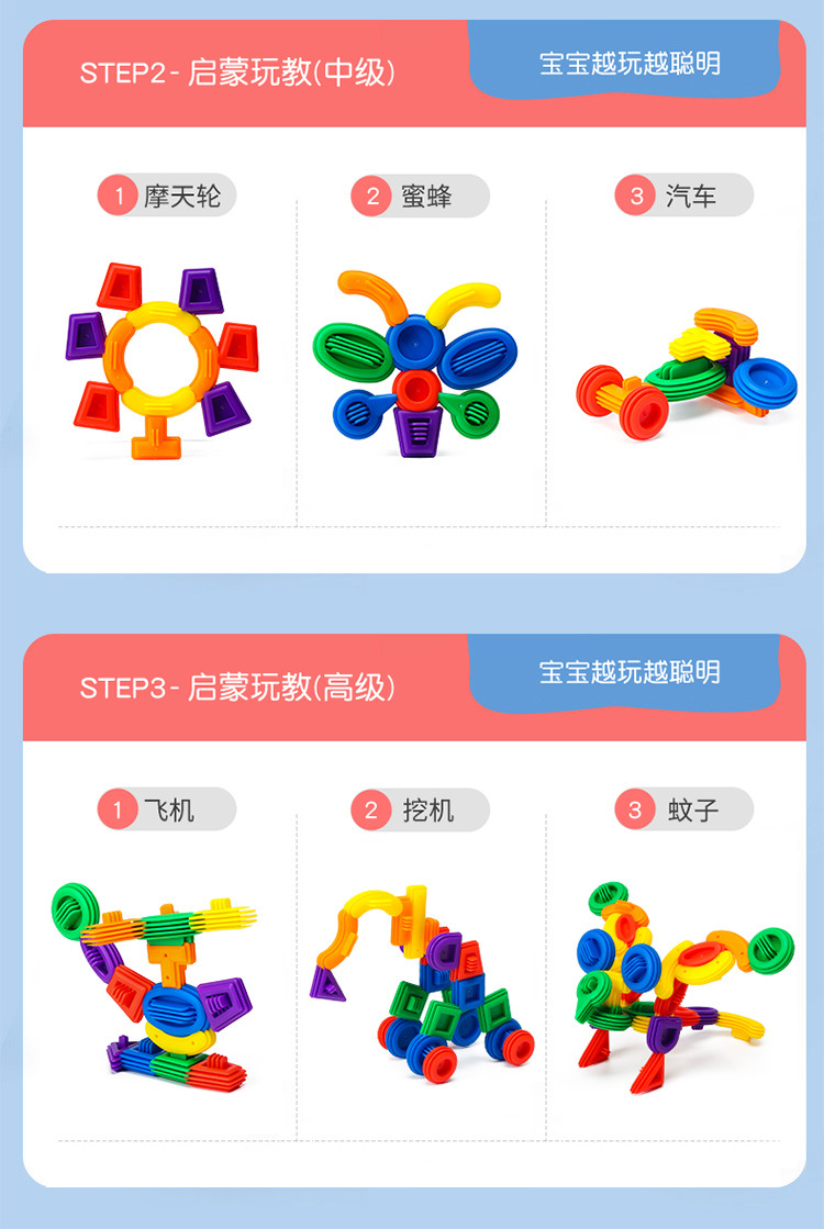 Hualong building block toys, plastic interlocking building blocks, desktop educational building blocks, intelligence building blocks, factory direct sales pic 5