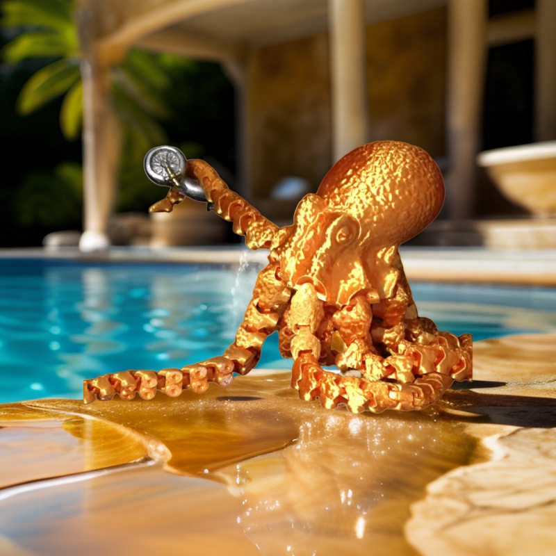 3d печать косяка осьминога осьминога, который позволяет передвигать артефактуры ночного света pic 1